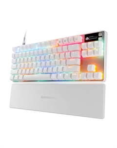 Клавиатура игровая проводная механическая SteelSeries Apex PRO Gen 3 TKL, OmniPoint 3.0, белый, английская раскладка Steelseries