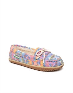 Мокасины Eco Oak, голубой/синий/розовый Minnetonka