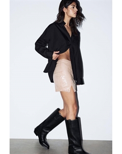 Сапоги до колен, черный Pull & bear