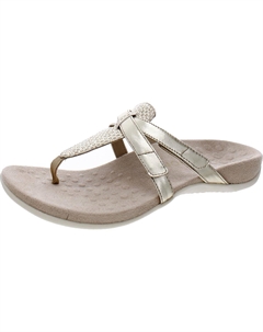 Женские кожаные сандалии Karley с застежкой-молнией, цвет gold geo synthetic Vionic