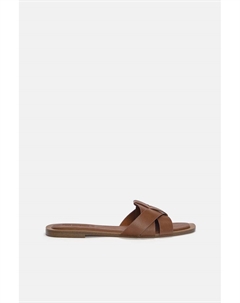 Сандалии на плоской подошве, коричневый Pull & bear