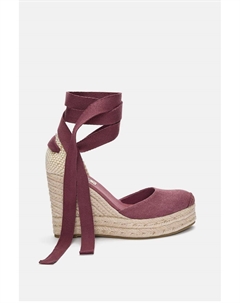 Эспадрильи на танкетке, бордовый Pull & bear