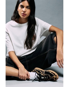 Кроссовки из кожи с анималистичным принтом, мультиколор Pull & bear