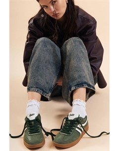 Ретро-Кроссовки, зеленый Pull & bear