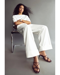 Босоножки на каблуке с деталями, бордовый Pull & bear