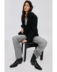 Ковбойские ботильоны на каблуке, черный Pull & bear