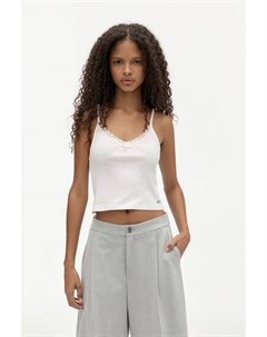 Топ-Комбинезон на бретелях, белый Pull & bear