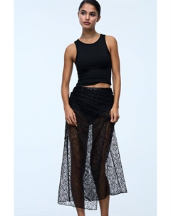 Юбка-Саронг из кружева, черный Pull & bear