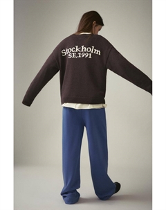 Джемпер с рисунком Стокгольма, коричневый Pull & bear