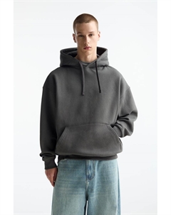 Базовая толстовка с капюшоном, серый Pull & bear