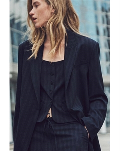 Блейзер с асимметричной открытой спиной, синий Pull & bear