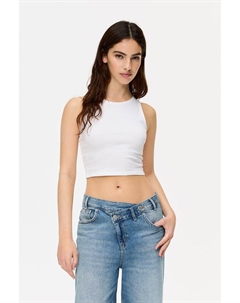 Укороченный топ-майка, белый Pull & bear