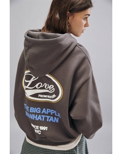 Толстовка с принтом «Кловер», коричневый Pull & bear