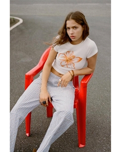 Клетчатые брюки в пижамном стиле, синий Pull & bear