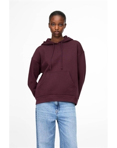 Базовая толстовка с капюшоном, бордовый Pull & bear