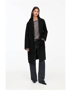 Пальто с фетровой текстурой, черный Pull & bear