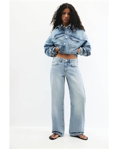 Джинсы прямого кроя, голубой Pull & bear