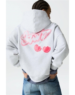 Толстовка Stwd с вишнями, серый Pull & bear
