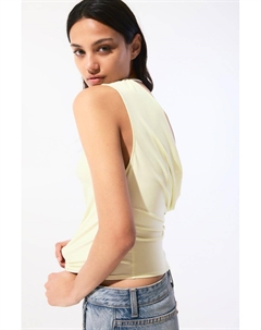 Асимметричный топ с бретелями, желтый Pull & bear