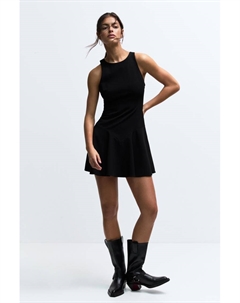 Короткое платье-балерина, черный Pull & bear