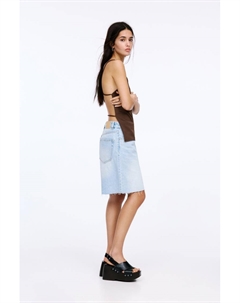 Прямой топ с тонкими бретелями, коричневый Pull & bear