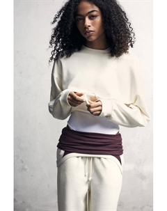 Укороченная толстовка, бежевый Pull & bear