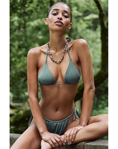 Базовый верх бикини, хаки Pull & bear