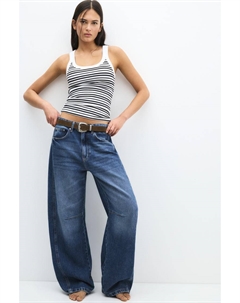 Ребристая майка, серый Pull & bear