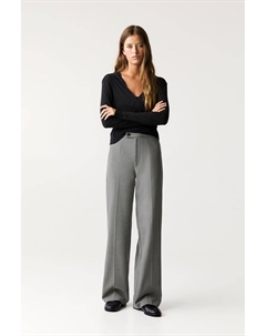 Удобные брюки с высокой талией, серый Pull & bear