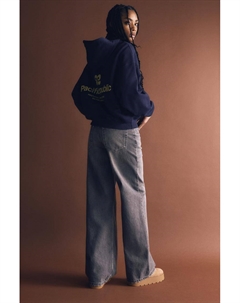 Джинсы свободного кроя оверсайз, серый Pull & bear