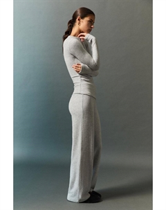 Широкие трикотажные брюки, серый Pull & bear