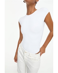 Боди из полиамида с коротким рукавом, белый Pull & bear