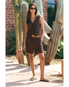 Шорты-Бермуды в деревенском стиле, коричневый Pull & bear