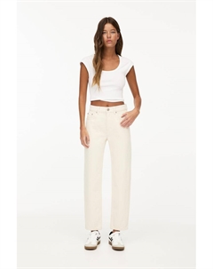 Базовые джинсы mom, бежевый Pull & bear