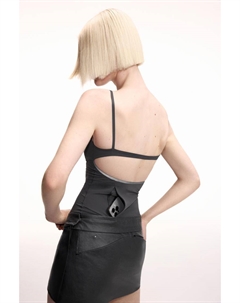 Топ Johanna parv с открытой спиной, серый Pull & bear