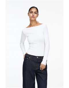 Боди с длинными рукавами, белый Pull & bear