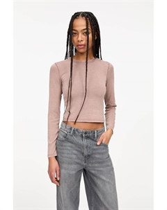 Футболка с длинным рукавом, розовый Pull & bear