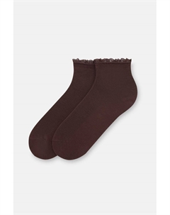 Носки с кружевной отделкой, коричневый Pull & bear