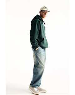 Базовая толстовка с капюшоном, зеленый Pull & bear