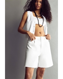 Шорты-Бермуды с вытачками, белый Pull & bear