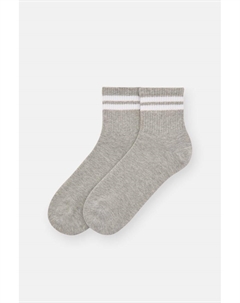Упаковка из 2 пар полосатых носков, серый Pull & bear
