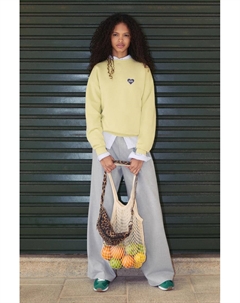 Элегантные широкие брюки, серый Pull & bear