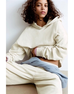 Толстовка свободного кроя с необработанным краем, экрю Pull & bear