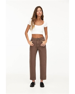 Базовые джинсы mom, коричневый Pull & bear