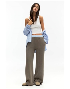 Спортивные брюки с талией «боксер», коричневый Pull & bear