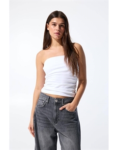 Топ с прямым вырезом, белый Pull & bear