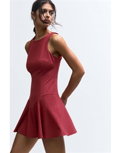 Короткое платье-балерина, бордовый Pull & bear