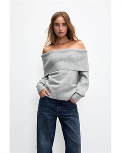 Мягкий на ощупь джемпер с бретельками, серый Pull & bear