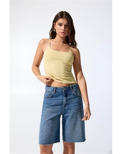 Топ из полиамида с тонкими бретелями, желтый Pull & bear