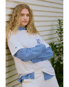 Футболка с графическим изображением уличного профиля, белый Pull & bear